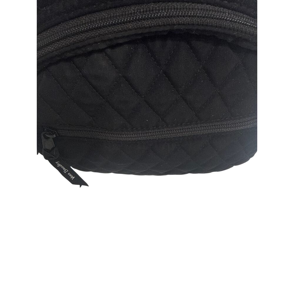 Vera Bradley Microfiber Small Backpack True Black Diamond Quilted School Travel - Picture 3 of 11